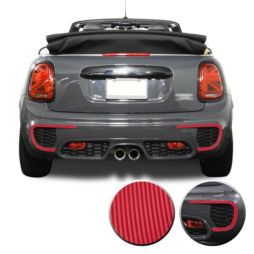 Rear Bumper Bezel Accent Vinyl Decal Overlay Wrap Compatible with John Cooper Works F56 F57 F55 Mini 2015-2020