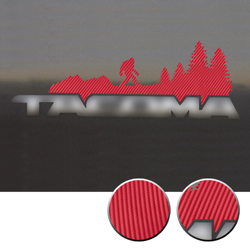 2x Door Badge Emblem Bigfoot Vinyl Decals Overlay Compatible with Toyota Tacoma 2005-2015