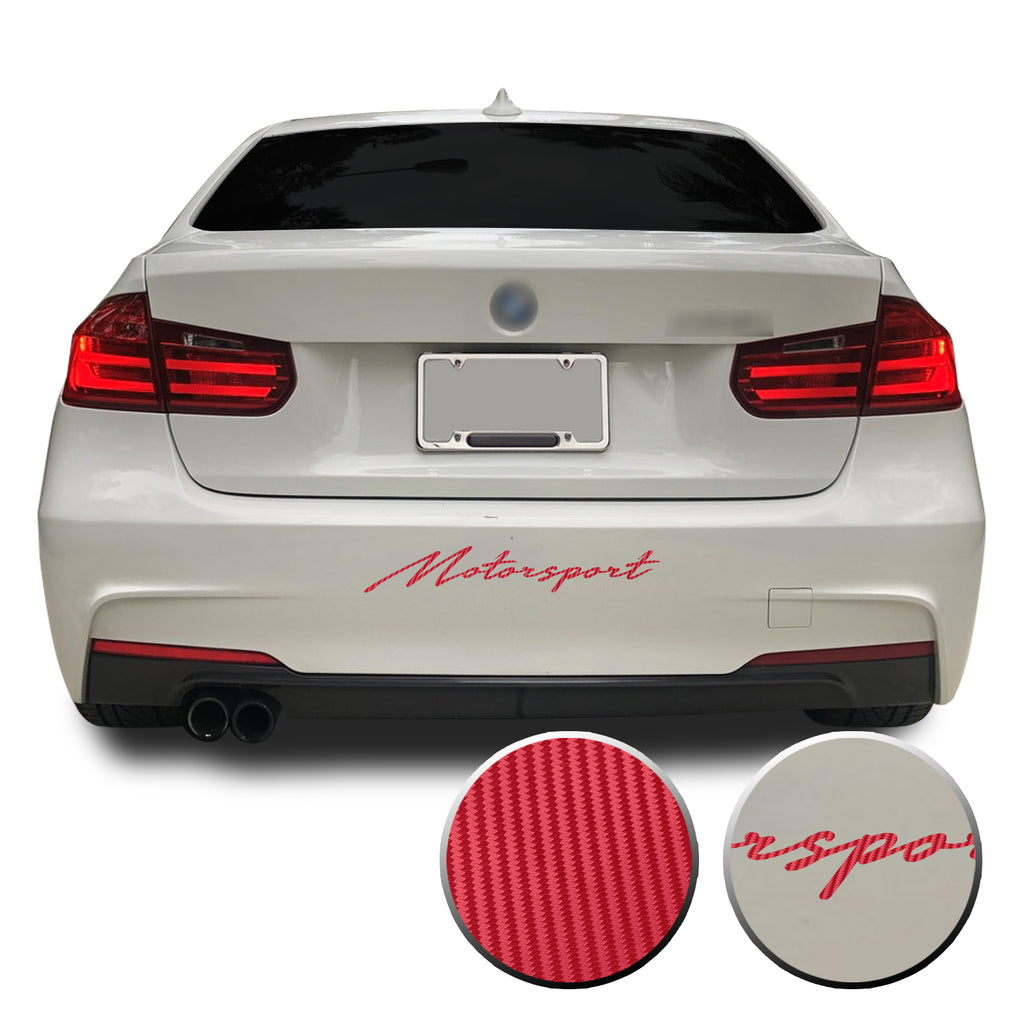 Motorsport Universal Rear Bumper Banner Graphic Overlay Pre Cut Vinyl Decal