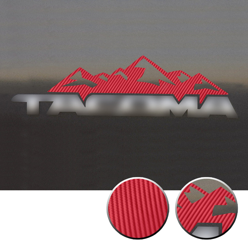 2x Door Badge Emblem Mountain Vinyl Decals Overlay Compatible with Toyota Tacoma 2016-2020