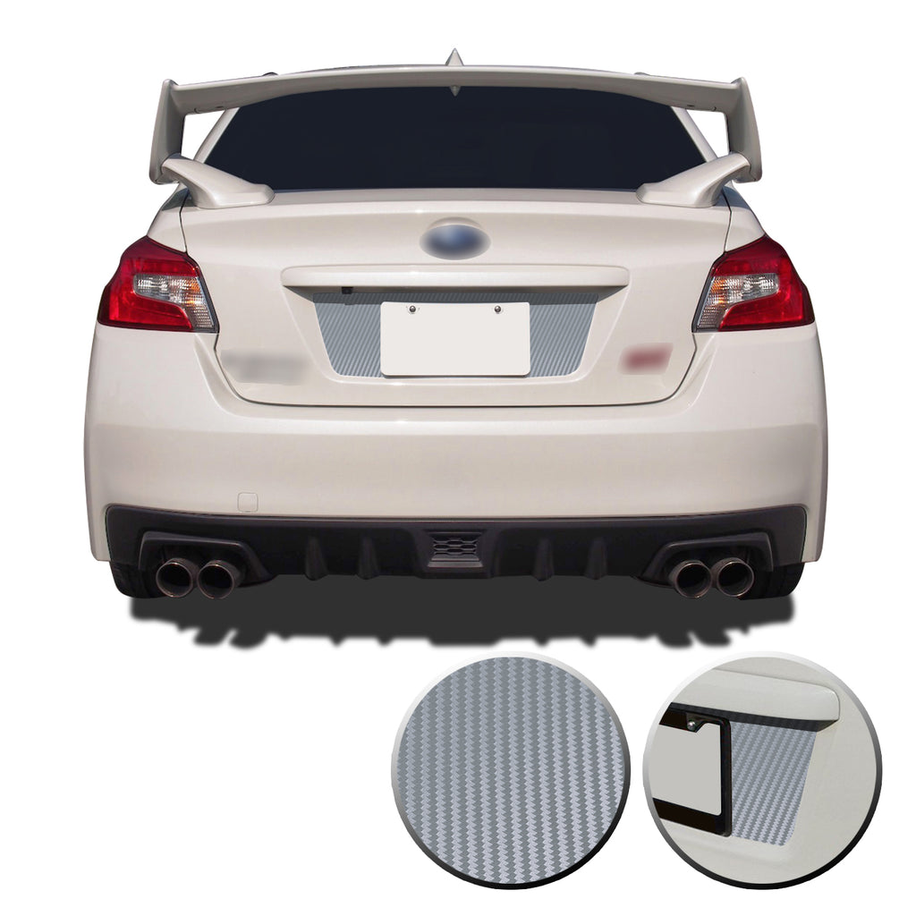 Trunk Rear License Trim Decal Overlay Compatible with and Fits Subaru WRX STi 2015-2020
