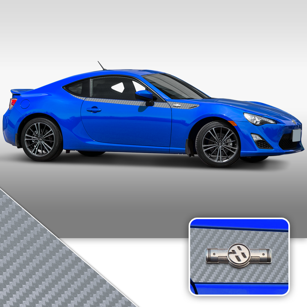 Side Body Stripe Accent Vinyl Graphic Overlay Wrap Compatible with Scion FR-S 2013-2016