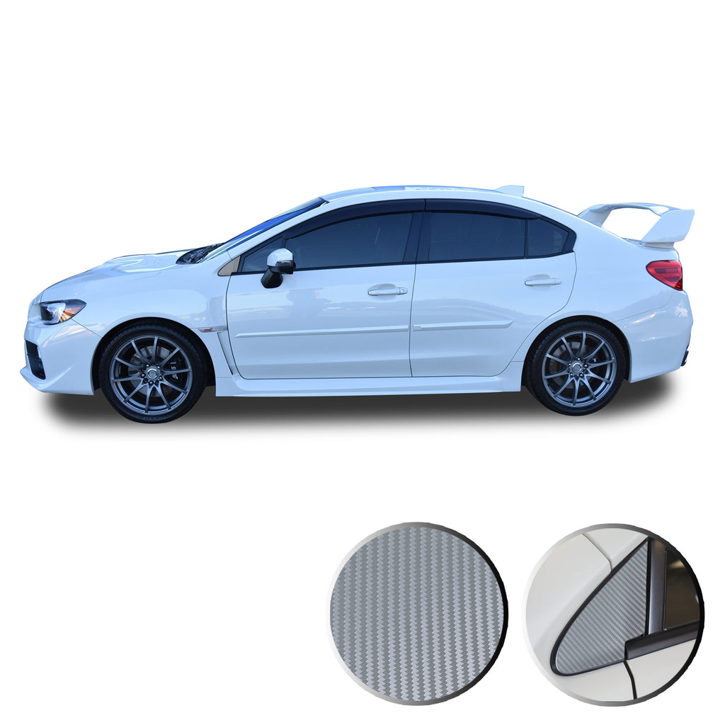 Quarter Window Trim Decal Overlay Wrap Compatible with and Fits WRX STi 2015-2020