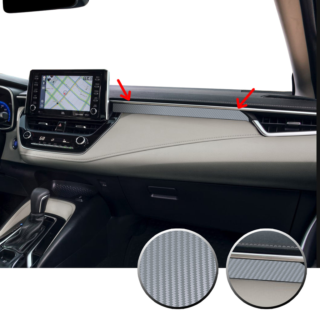 Center Dashboard Accent Vinyl Overlay Trim Precut Compatible with and Fits Corolla Toyota 2020