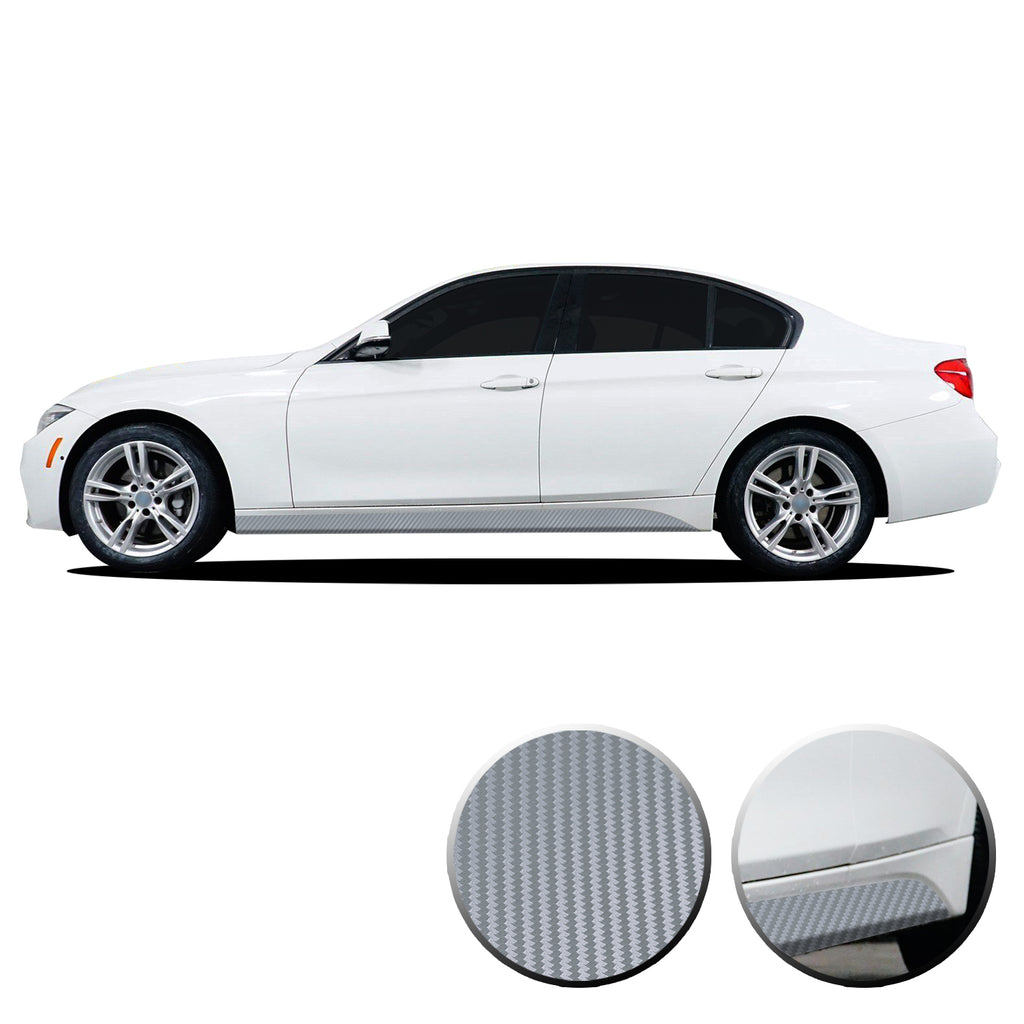 Lower Panel Side Skirt Accent Vinyl Overlay Compatible with BMW 3 Series F30 F31 E90 E91 2007-2019