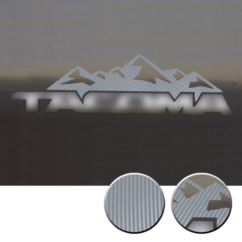 2x Door Badge Emblem Mountain Vinyl Decals Overlay Compatible with Toyota Tacoma 2005-2015