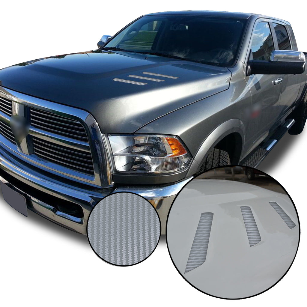 Front Hood Grille Stripe Insert Overlay Vinyl Decal Compatible with and Fits Dodge Ram 2010-2018