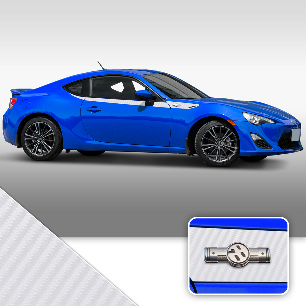 Side Body Stripe Accent Vinyl Graphic Overlay Wrap Compatible with Scion FR-S 2013-2016