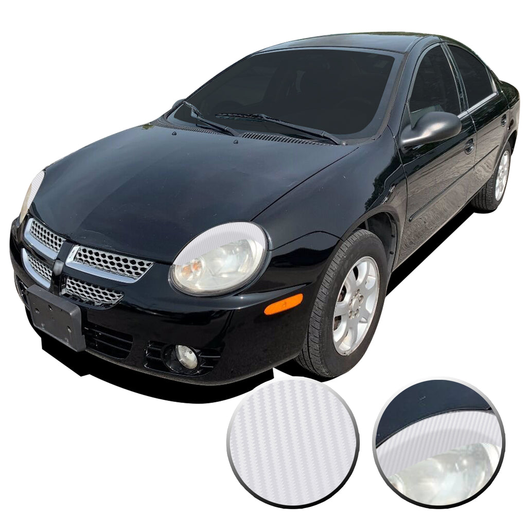 Headlight Eyelid Eyebrow Overlay Vinyl Decal Compatible with Dodge Neon SRT-4 R/T SXT 2003 2004 2005