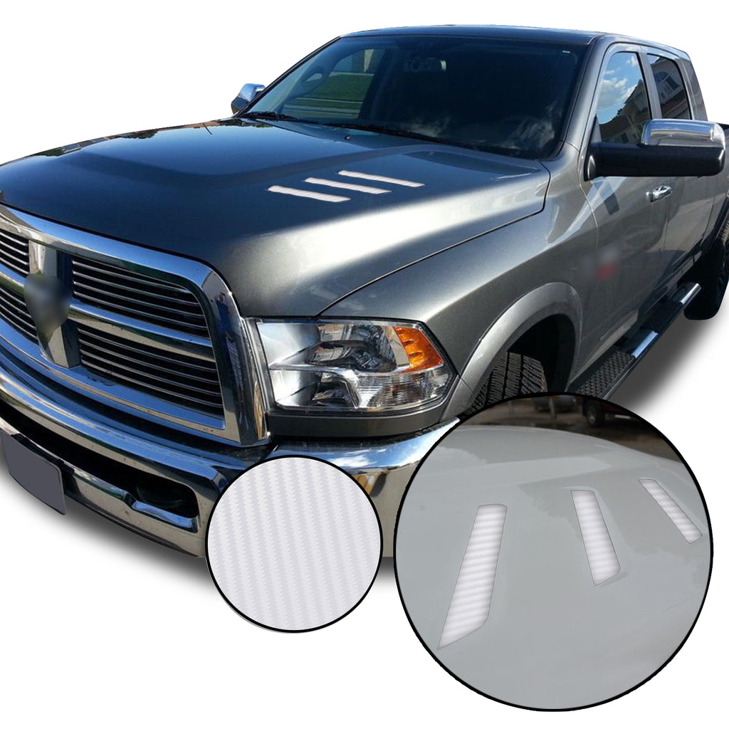 Front Hood Grille Stripe Insert Overlay Vinyl Decal Compatible with and Fits Dodge Ram 2010-2018