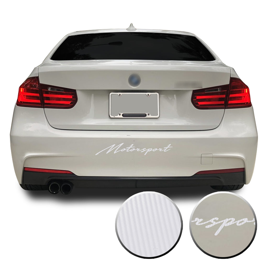 Motorsport Universal Rear Bumper Banner Graphic Overlay Pre Cut Vinyl Decal