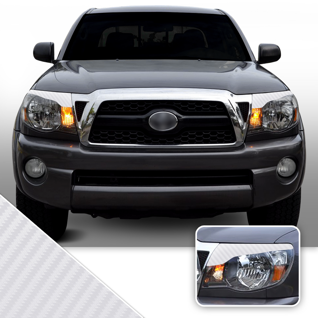 Headlight Eyelid Accent Vinyl Decal Overlay Wrap Compatible with Toyota Tacoma 2005-2011