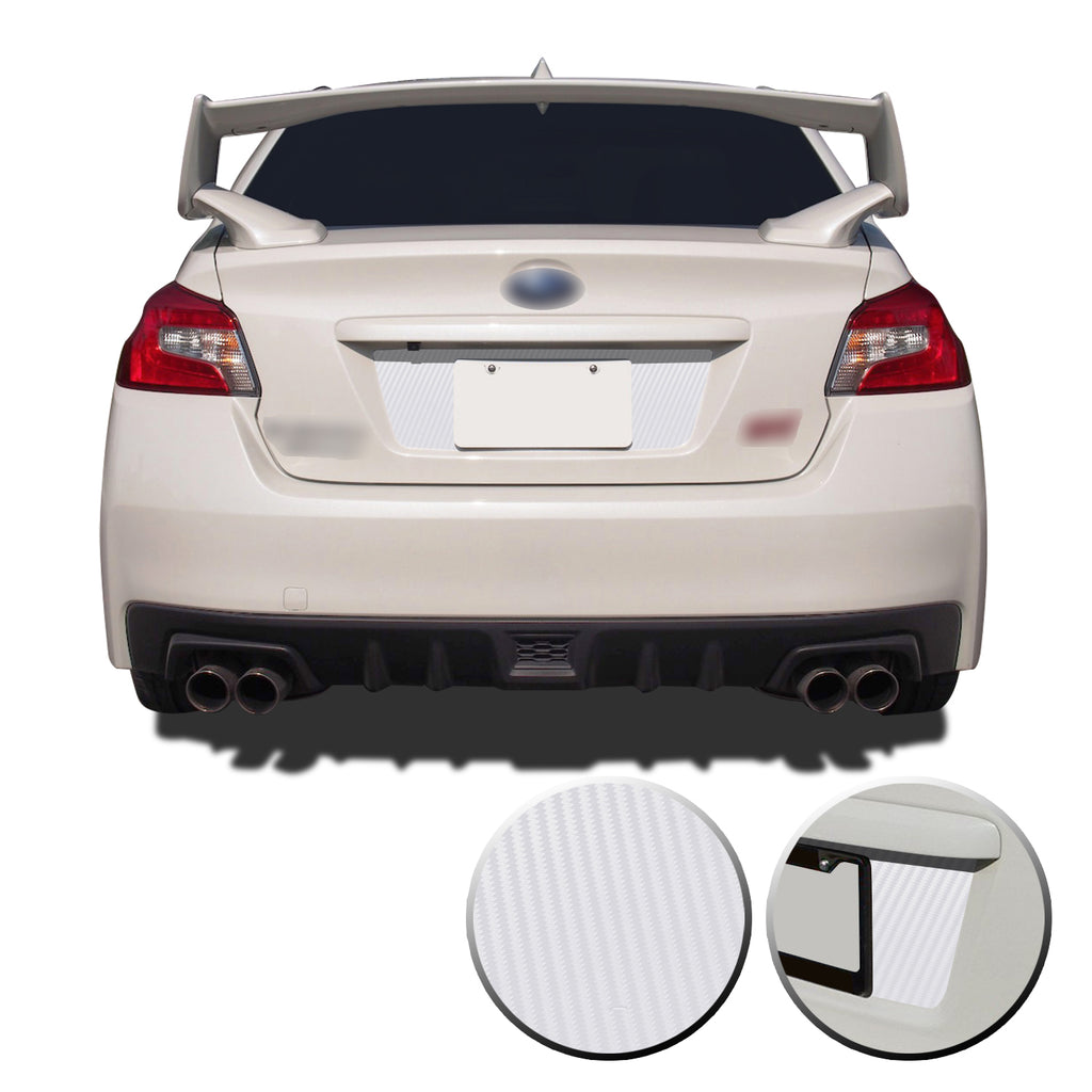 Trunk Rear License Trim Decal Overlay Compatible with and Fits Subaru WRX STi 2015-2020