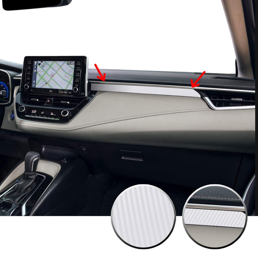 Center Dashboard Accent Vinyl Overlay Trim Precut Compatible with and Fits Corolla Toyota 2020