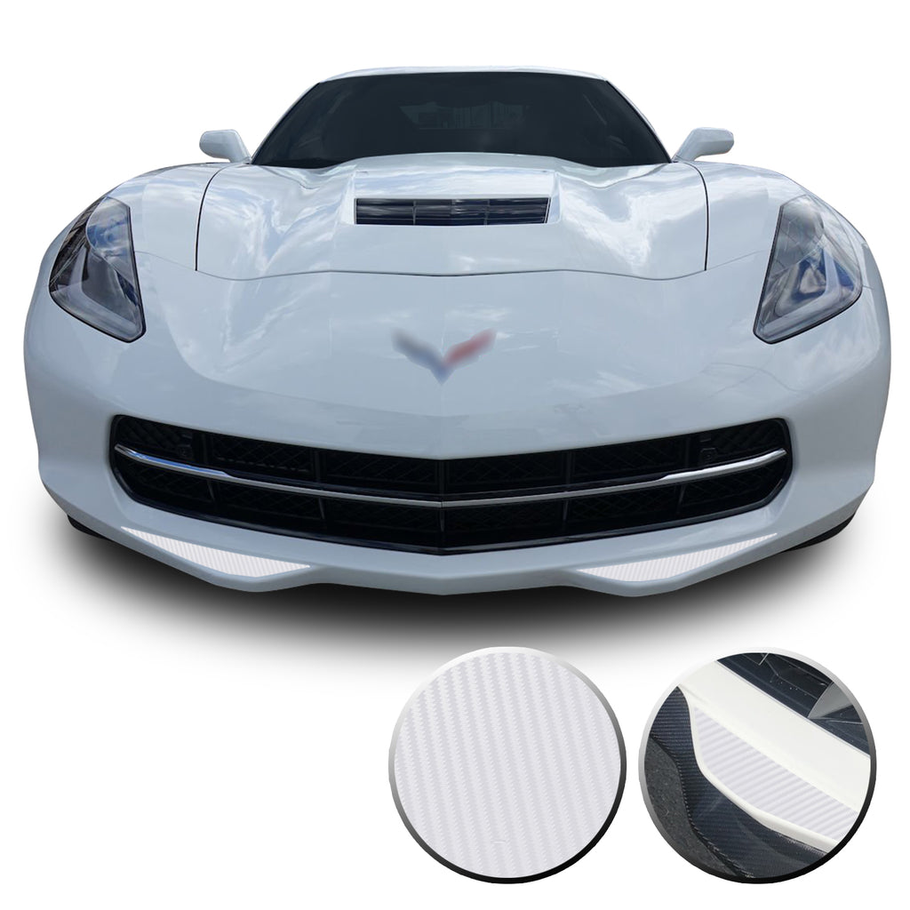 Front Bumper Fangs Accent Vinyl Decal Overlay Wrap Compatible with Corvette C7 2014-2019