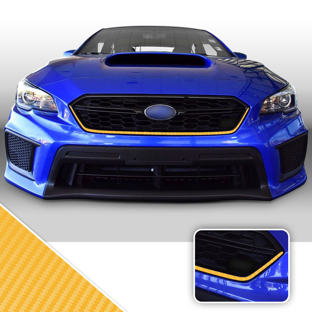 Front Grille Pinstripe Vinyl Decal Overlay Wrap Trim Compatible with and Fits WRX STi 2018-2020