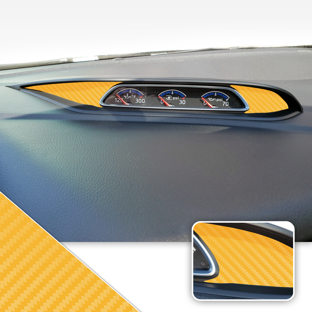 Turbo PSI Pod Instrument Gauges Vinyl Accent Overlay Wrap Trim Compatible with Ford Focus ST RS 2013-2018