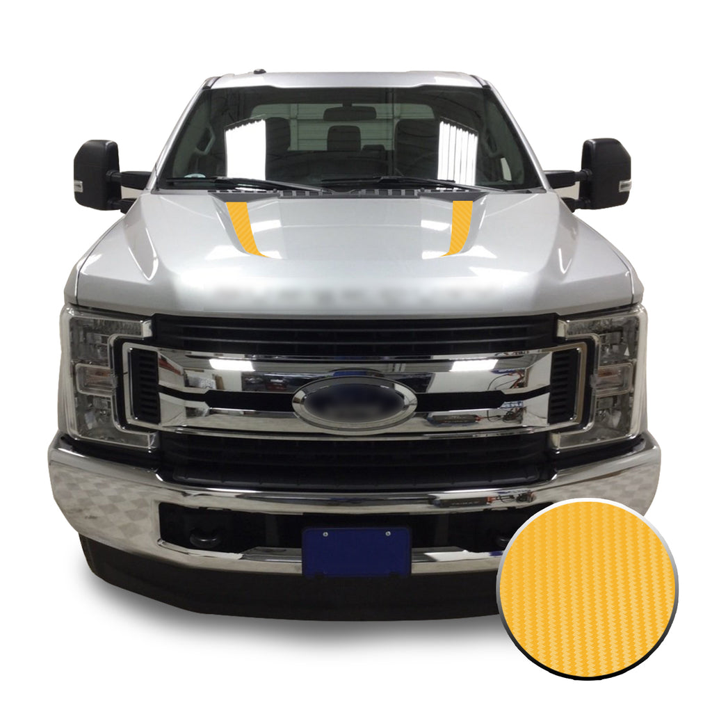 Hood Spears Stripes Vinyl Decal Overlay Wrap Trim Compatible with and Fits Super Duty F250 F350 F450 2017-2019