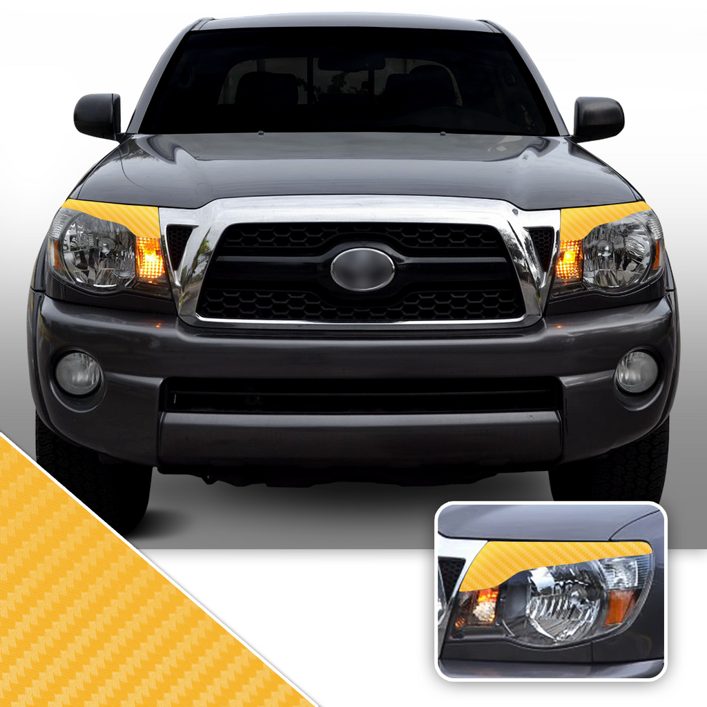 Headlight Eyelid Accent Vinyl Decal Overlay Wrap Compatible with Toyota Tacoma 2005-2011