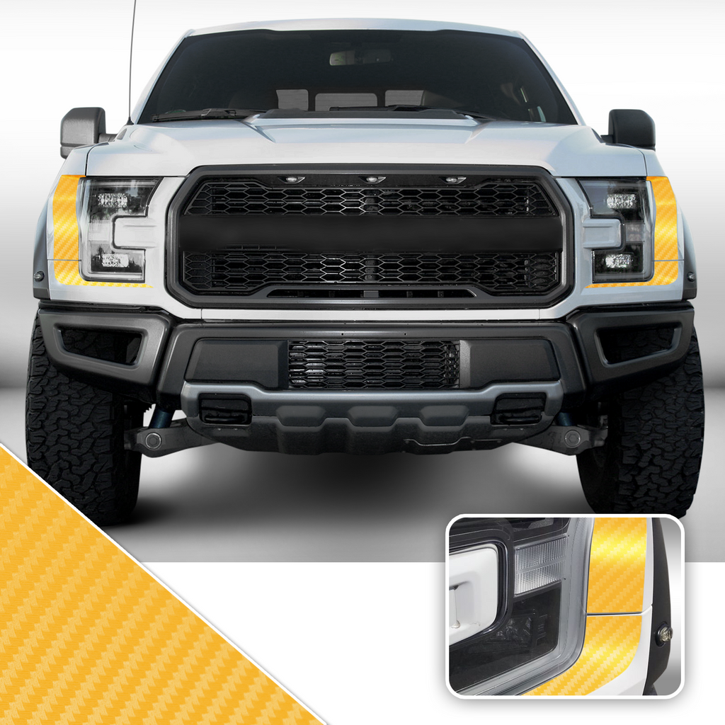 Headlight Accent Decal Overlay Trim Compatible with and Fits Raptor F-150 2018+