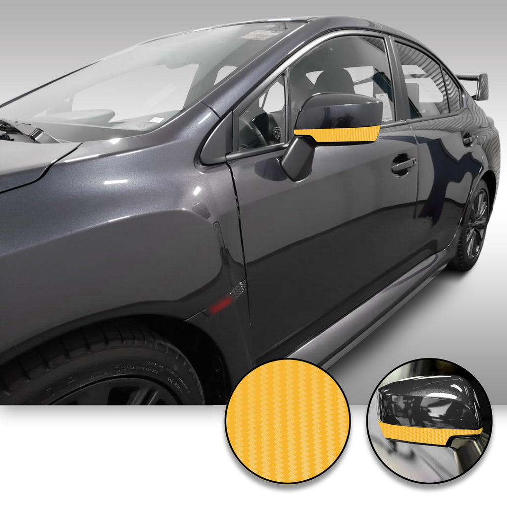 Side Mirror Accent Trim Overlay Wrap Vinyl Decal Sticker Compatible with and Fits WRX STi 2015-2020