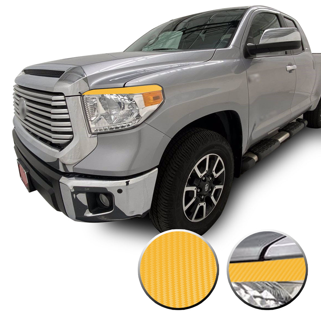 Headlight Eyelid Eyebrow Graphic Vinyl Decal Compatible with Toyota Tundra 2014-2017