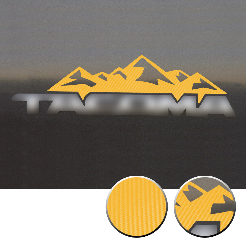 2x Door Badge Emblem Mountain Vinyl Decals Overlay Compatible with Toyota Tacoma 2005-2015