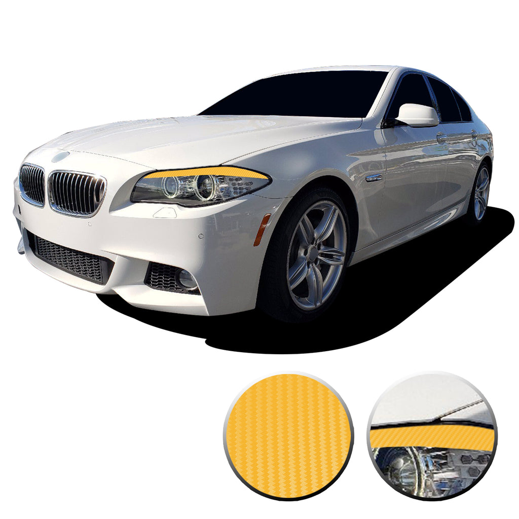 Headlight Eyelid Eyebrow Graphic Vinyl Decal Compatible with BMW 5 Series F10 2011-2013