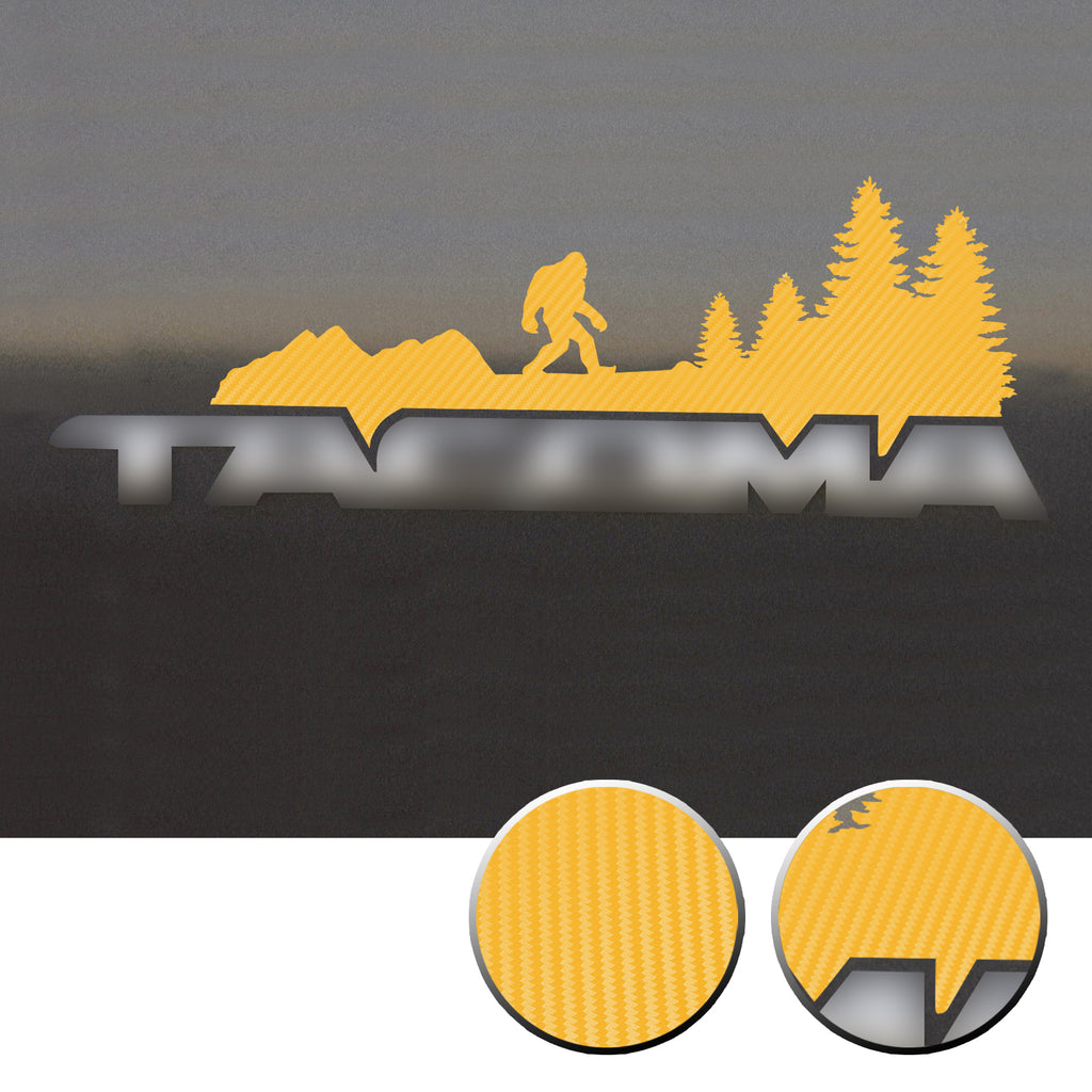 2x Door Badge Emblem Bigfoot Vinyl Decals Overlay Compatible with Toyota Tacoma 2005-2015