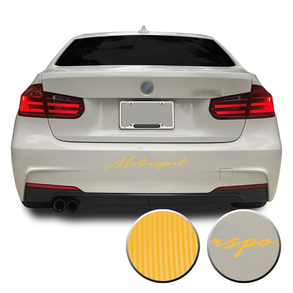 Motorsport Universal Rear Bumper Banner Graphic Overlay Pre Cut Vinyl Decal