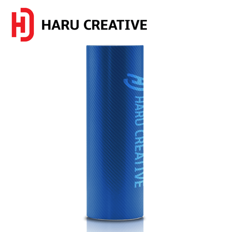 Blue 4D Carbon Fiber Vinyl Wrap - Adhesive Decal Film Sheet Roll - Haru Creative 4D Carbon Fiber