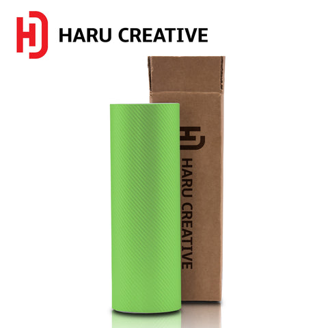 Green 4D Carbon Fiber Vinyl Wrap - Adhesive Decal Film Sheet Roll - Haru Creative 4D Carbon Fiber