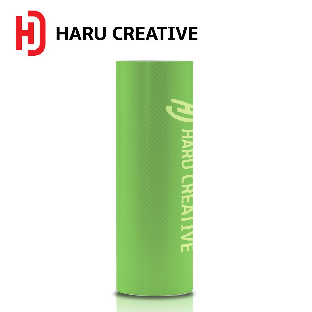 Green 4D Carbon Fiber Vinyl Wrap - Adhesive Decal Film Sheet Roll - Haru Creative 4D Carbon Fiber