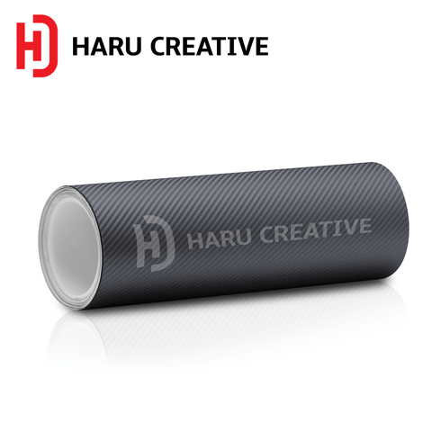 Gunmetal (Dark Grey) 4D Carbon Fiber Vinyl Wrap - Adhesive Decal Film Sheet Roll - Haru Creative 4D Carbon Fiber