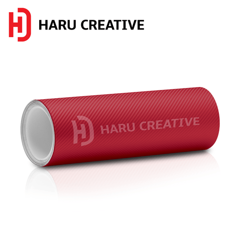 Red 4D Carbon Fiber Vinyl Wrap - Adhesive Decal Film Sheet Roll - Haru Creative 4D Carbon Fiber