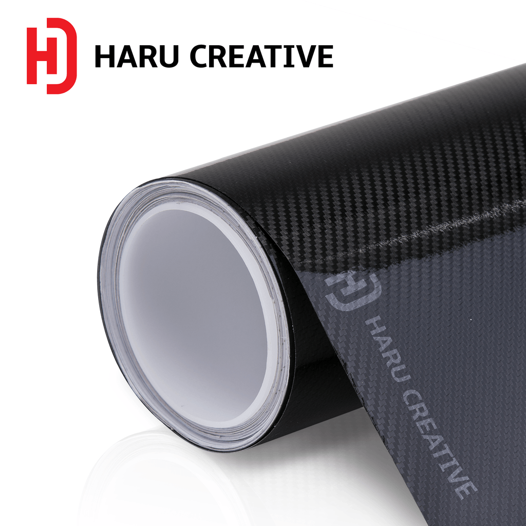 Black 5D Carbon Fiber Vinyl Wrap - Adhesive Decal Film Sheet Roll - Haru Creative 5D Carbon Fiber