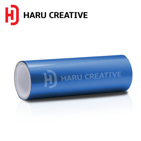 Blue 5D Carbon Fiber Vinyl Wrap - Adhesive Decal Film Sheet Roll - Haru Creative 5D Carbon Fiber