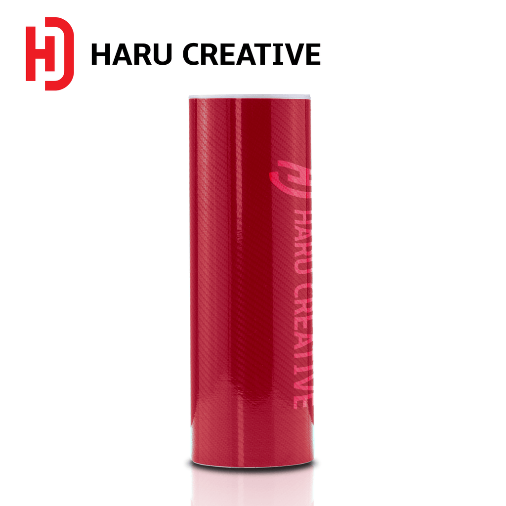 Red 5D Carbon Fiber Vinyl Wrap - Adhesive Decal Film Sheet Roll - Haru Creative 5D Carbon Fiber