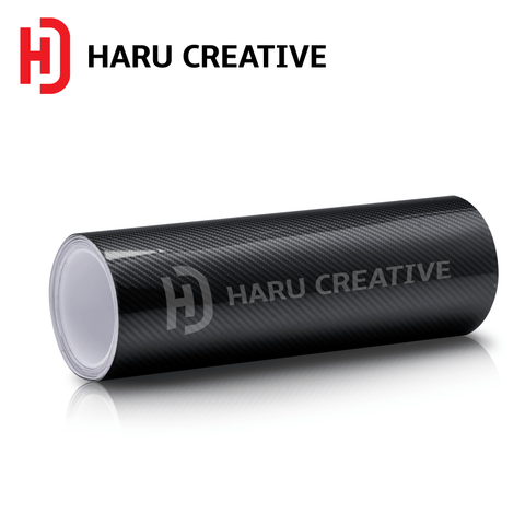 Black 6D Carbon Fiber Vinyl Wrap - Adhesive Decal Film Sheet Roll - Haru Creative 6D Carbon Fiber