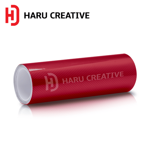 Red 6D Carbon Fiber Vinyl Wrap - Adhesive Decal Film Sheet Roll - Haru Creative 6D Carbon Fiber