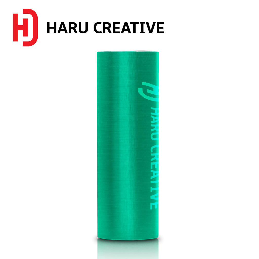 Emerald Green Brushed Aluminum Vinyl Wrap - Adhesive Decal Film Sheet Roll - Haru Creative Brushed Aluminum