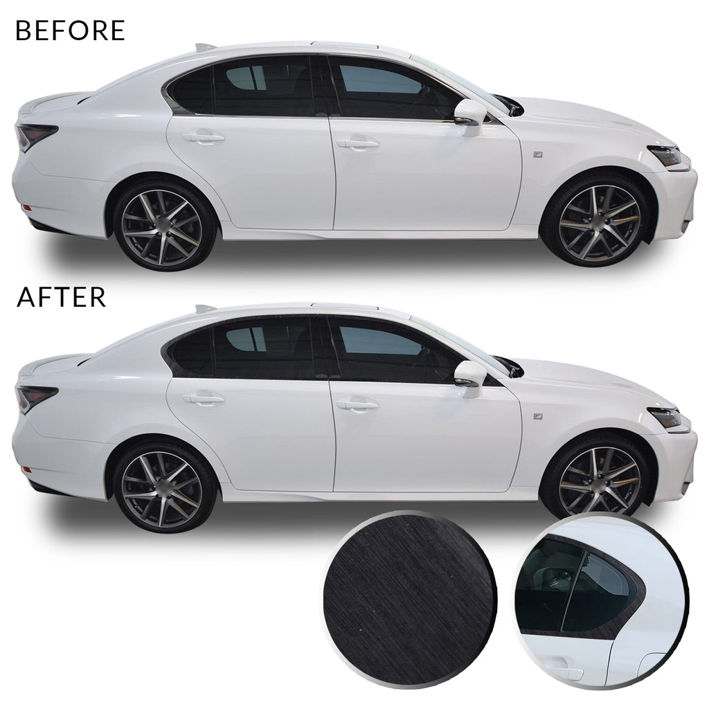 Window Chrome Delete Overlay Blackout Precut Vinyl Kit Compatible with Lexus GS350 GS450h F Sport 2013-2015