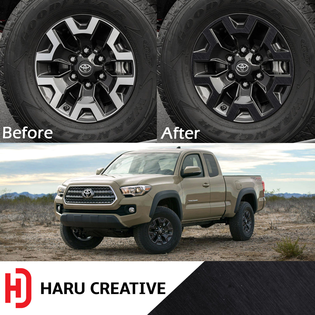 Wheel Rim Overlay Vinyl Decal Compatible with and Fits Toyota Tacoma TRD Off Road 2016-2018
