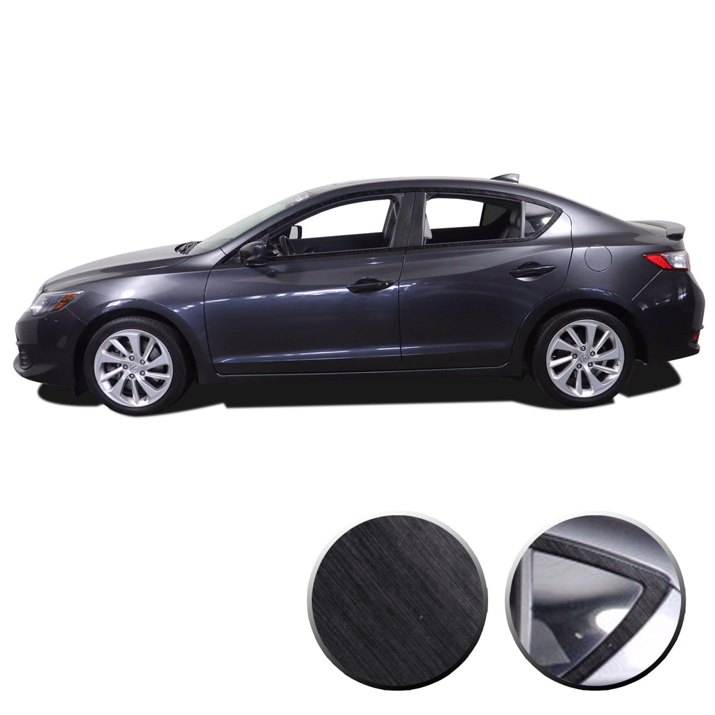 Window Trim Chrome Delete Blackout Vinyl Wrap Kit Compatible with Acura ILX 2013-2020