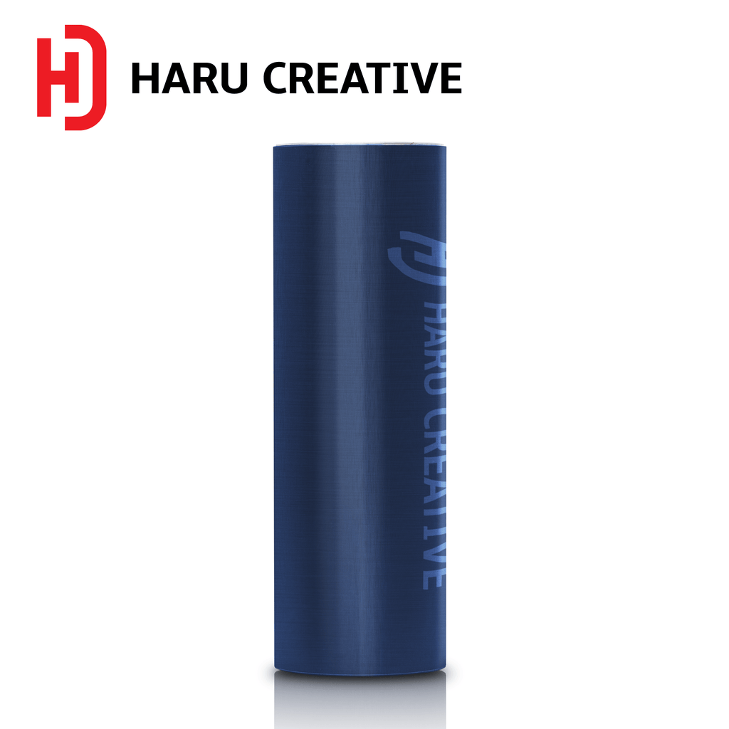 Blue Brushed Aluminum Vinyl Wrap - Adhesive Decal Film Sheet Roll - Haru Creative Brushed Aluminum