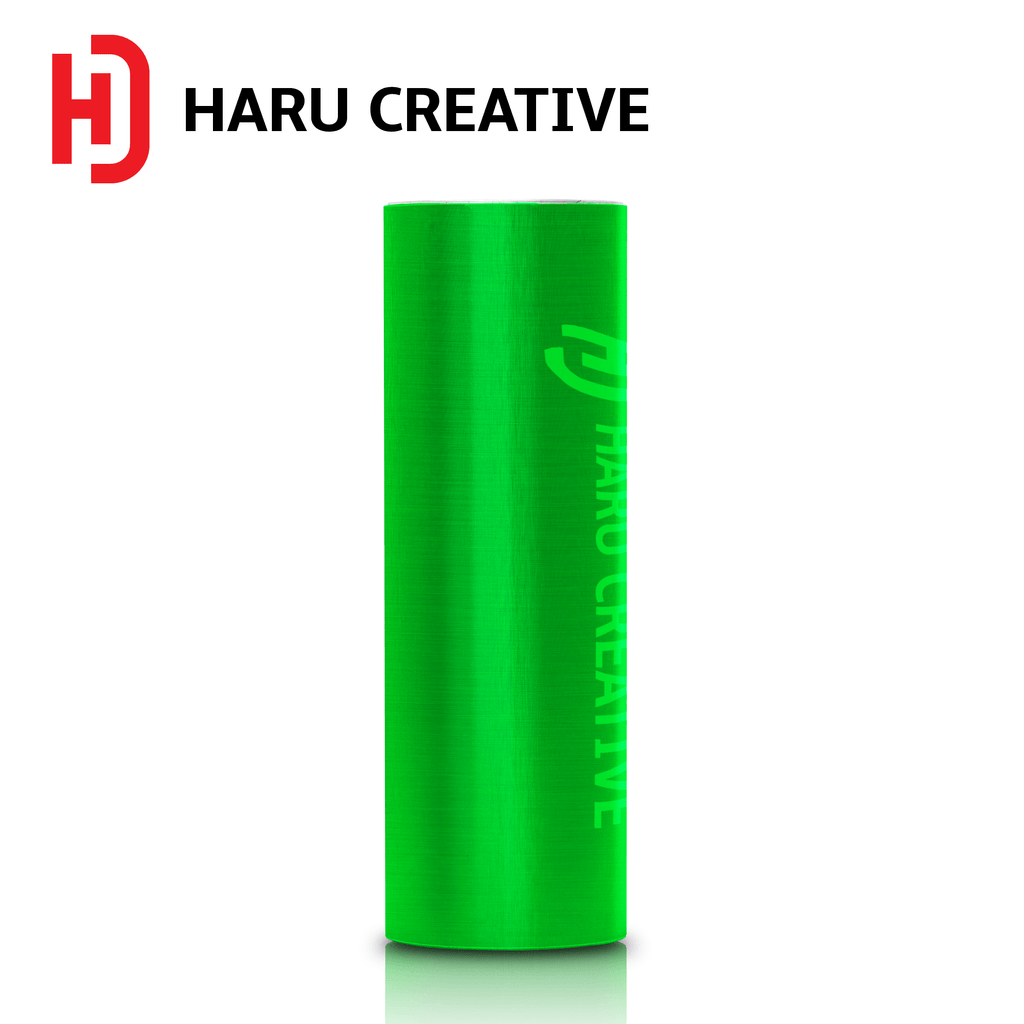 Green Brushed Aluminum Vinyl Wrap - Adhesive Decal Film Sheet Roll - Haru Creative Brushed Aluminum