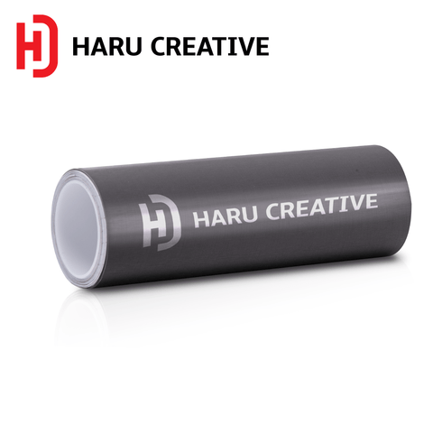 Grey Brushed Aluminum Vinyl Wrap - Adhesive Decal Film Sheet Roll - Haru Creative Brushed Aluminum