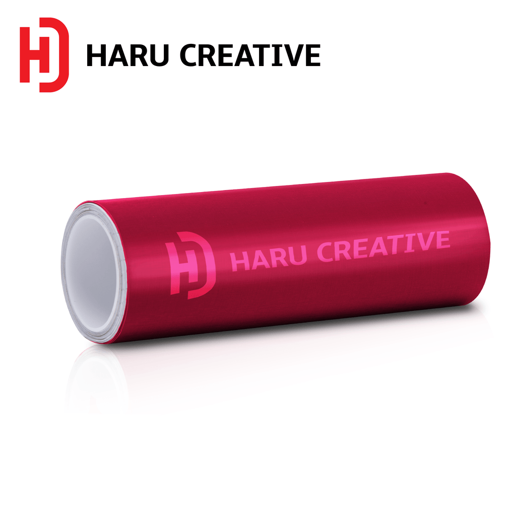 Pink Brushed Aluminum Vinyl Wrap - Adhesive Decal Film Sheet Roll - Haru Creative Brushed Aluminum