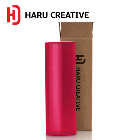 Pink Brushed Aluminum Vinyl Wrap - Adhesive Decal Film Sheet Roll - Haru Creative Brushed Aluminum