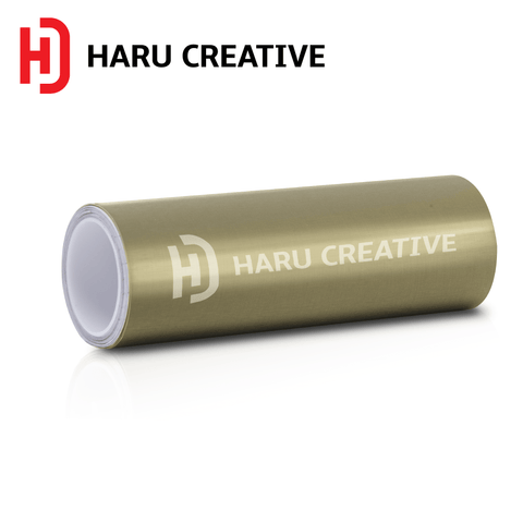 Sand Copper Brushed Aluminum Vinyl Wrap - Adhesive Decal Film Sheet Roll - Haru Creative Brushed Aluminum